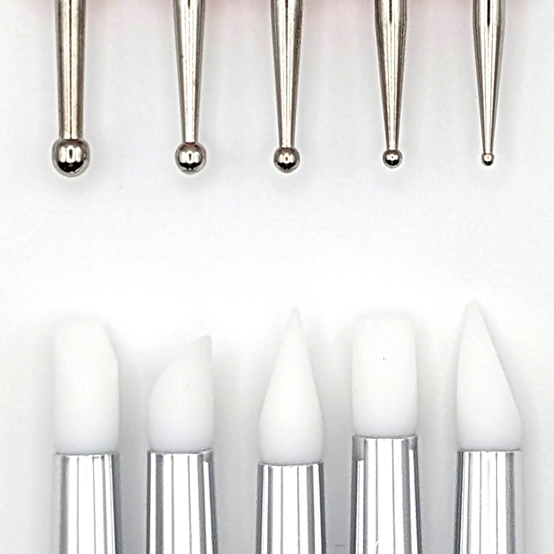 Set de 5 Pinceaux Silicone & Dotting Tools