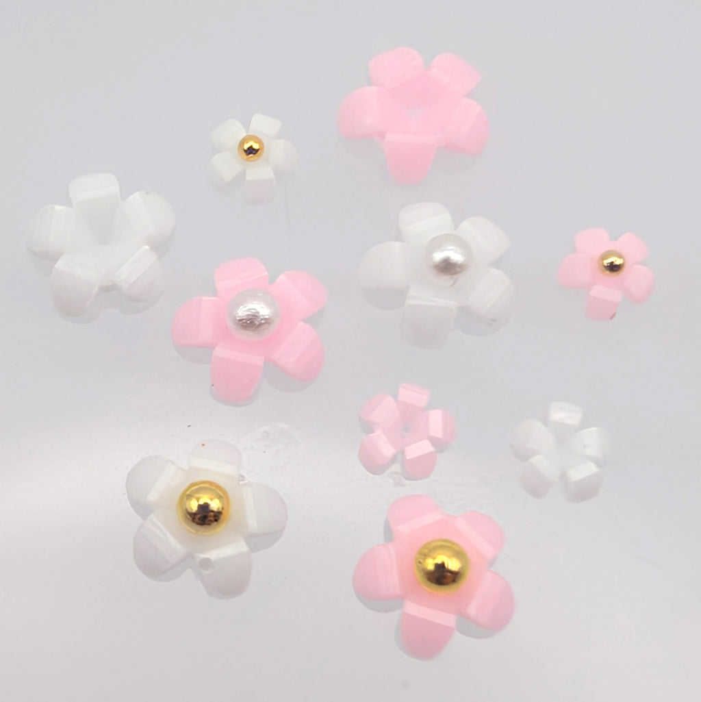 Fleurs 3D et billes "Caviar"