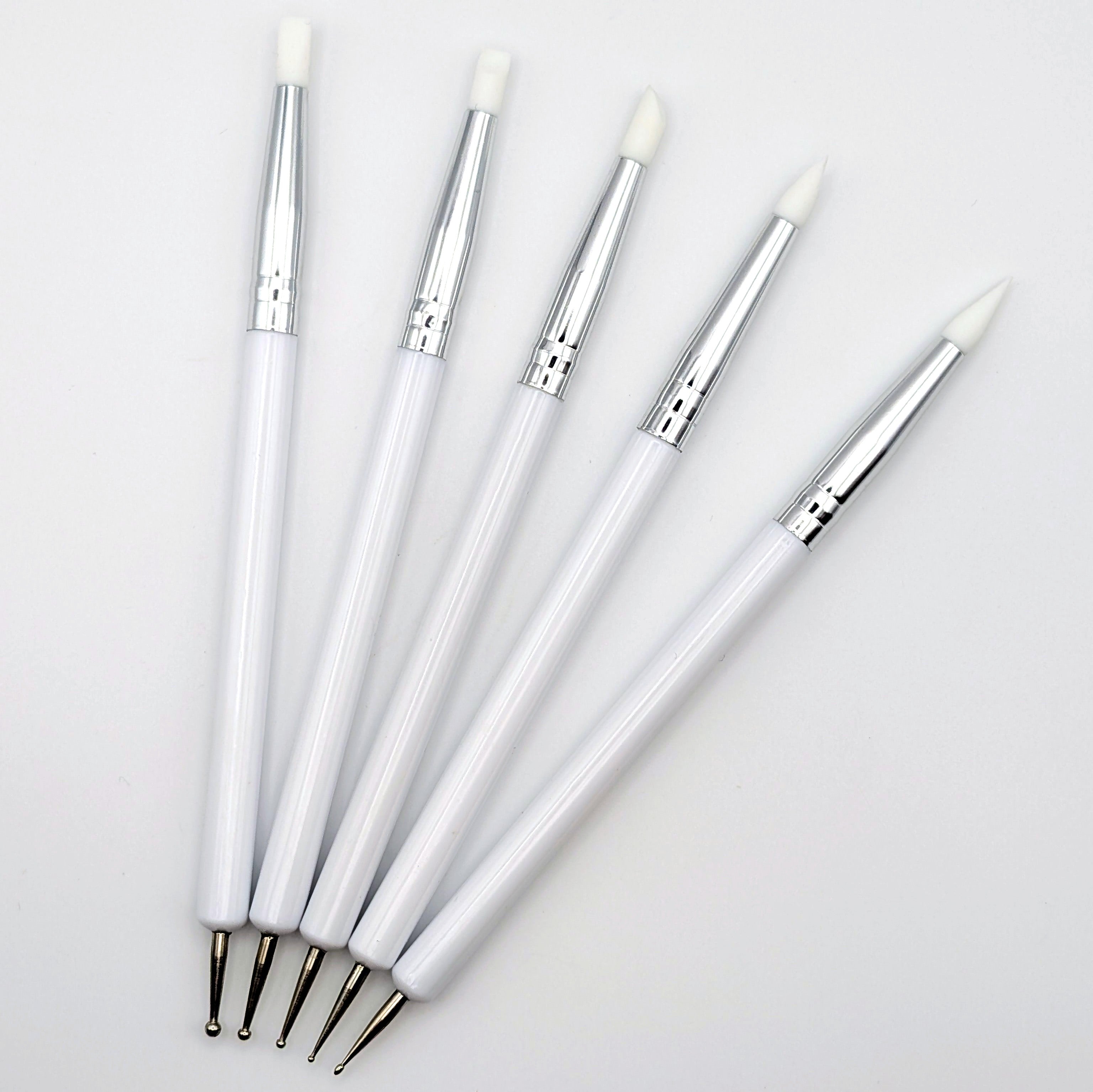 Set de 5 Pinceaux Silicone & Dotting Tools